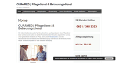 Desktop Screenshot of curamed-pflegedienst.de